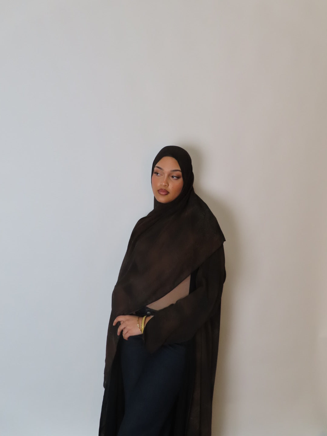 Luma Marble Abaya - Cocoa