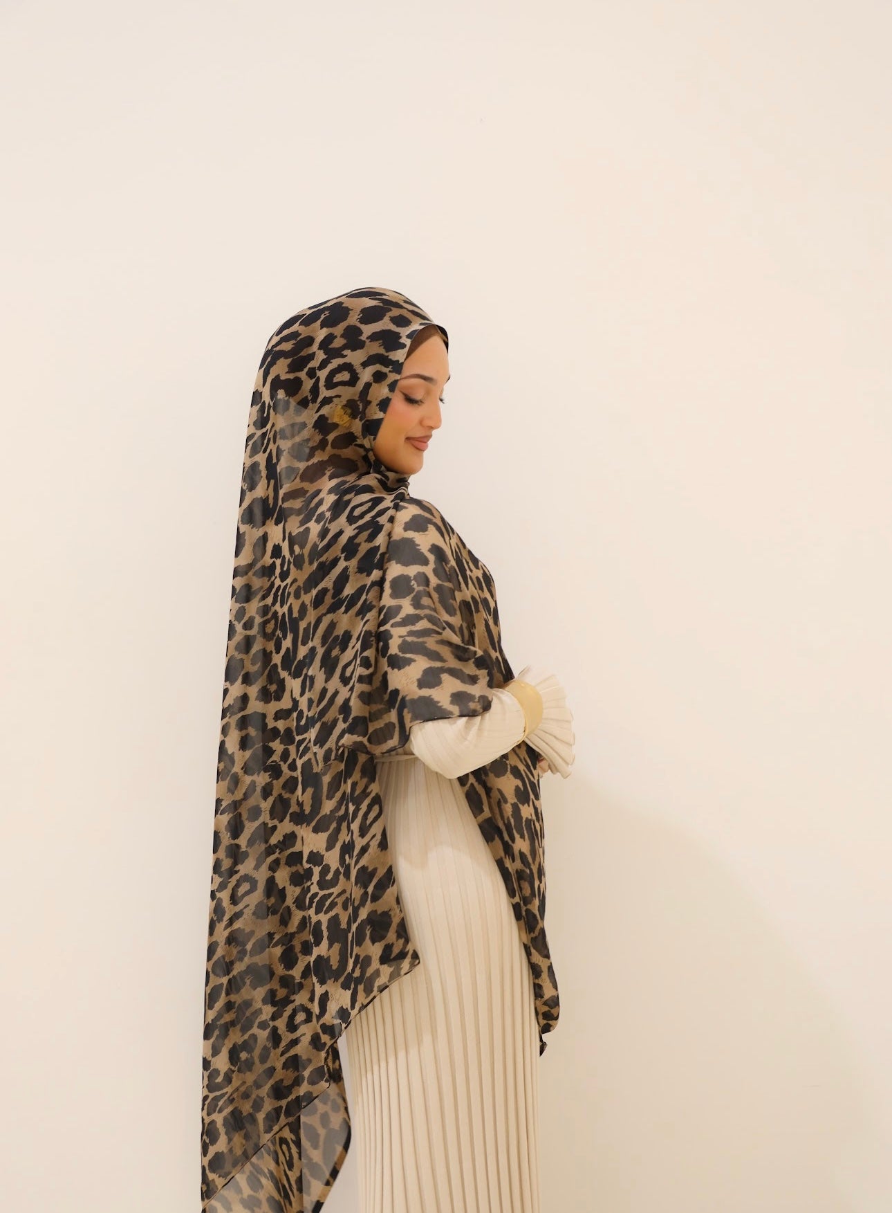 Cheetah Print Maxi Scarf